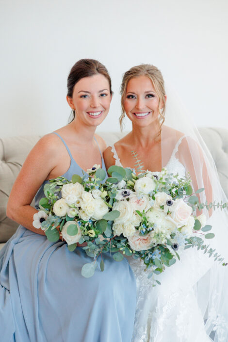 Sarah V and Bridesmaid with Anne Marshall Florals