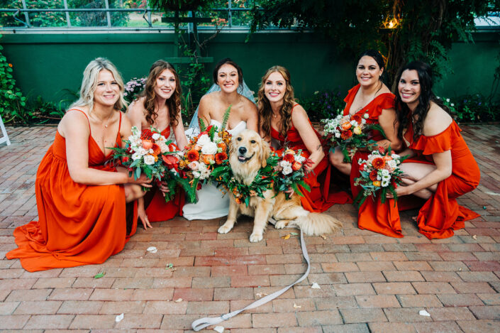 Bridesmaids and Sophie Barn Wedding